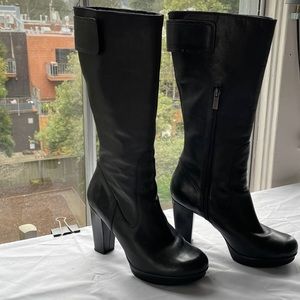 Kenneth Cole Reaction leather platform boots